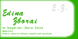 edina zborai business card